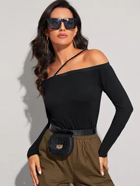 Solid Off The Shoulder Tee